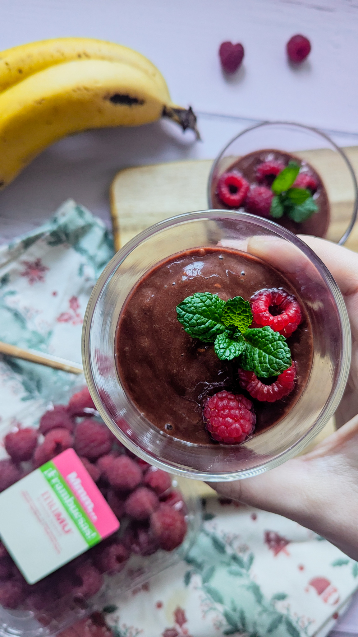 Pudding de Chocolate y Frambuesas Fit
