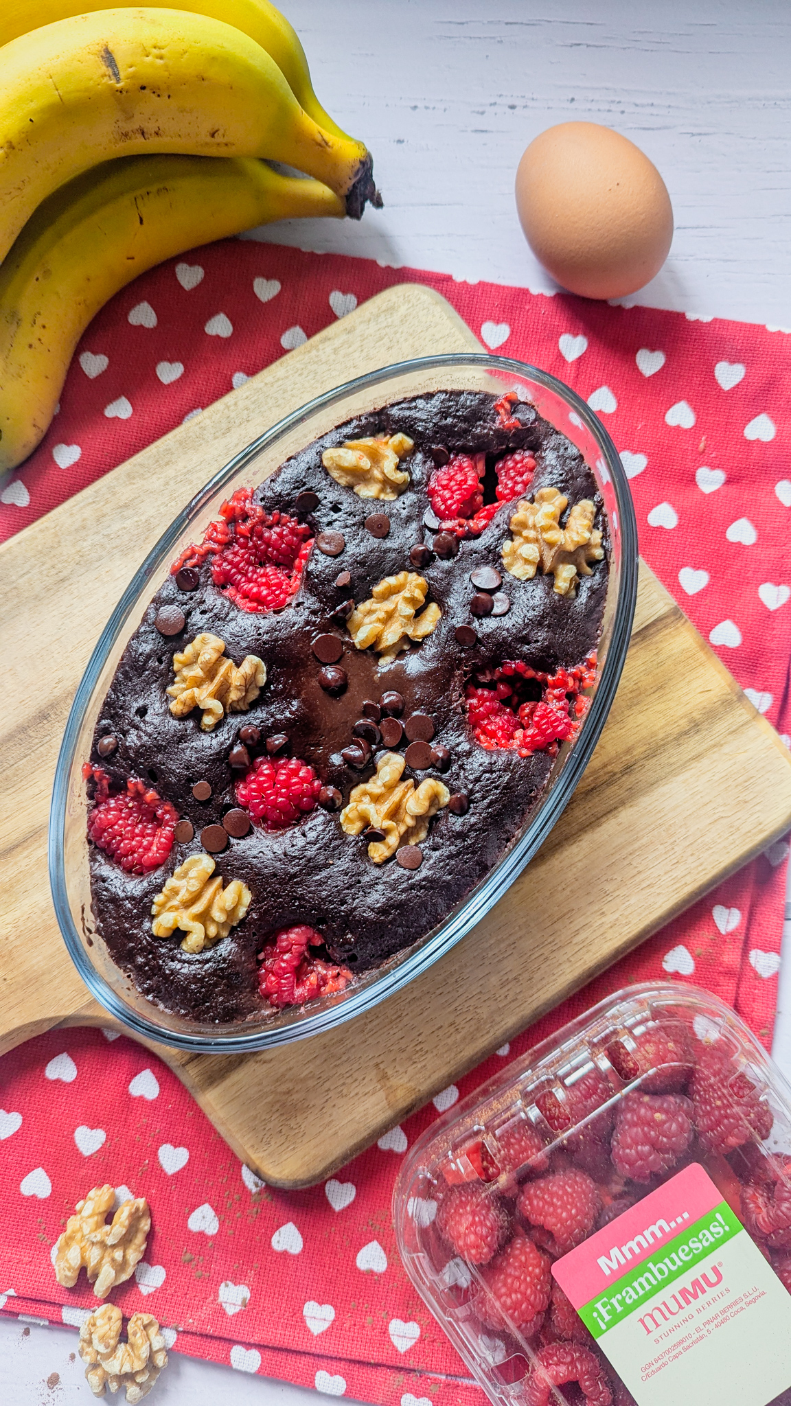 Brownie de Frambuesas Saludable